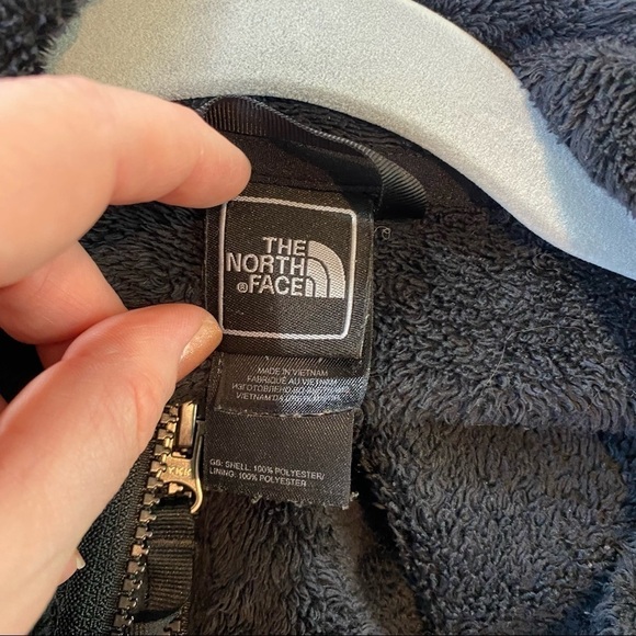 The North Face Osolita Zip Up Fleece Jacket Black Large 14/16 Girls Pockets Soft - Picture 4 of 13
